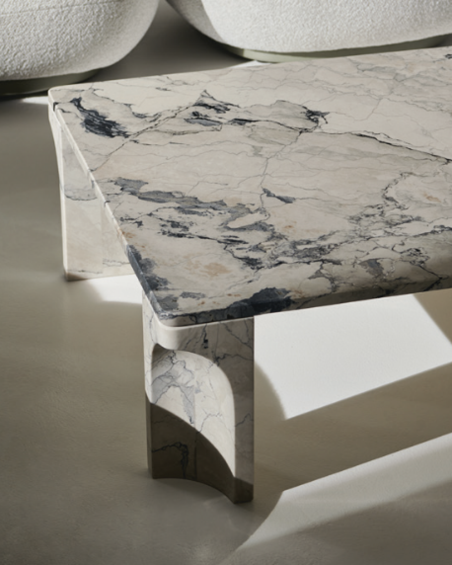 Doric Table in limestone Victors Design Agency