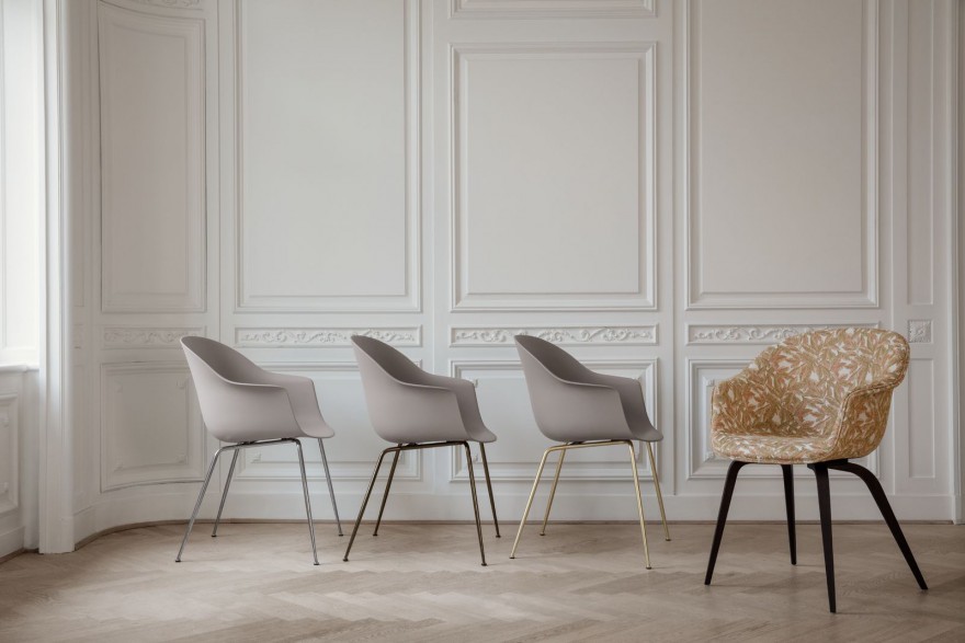 BAT Dining chair : verschillende onderstellen mogelijk