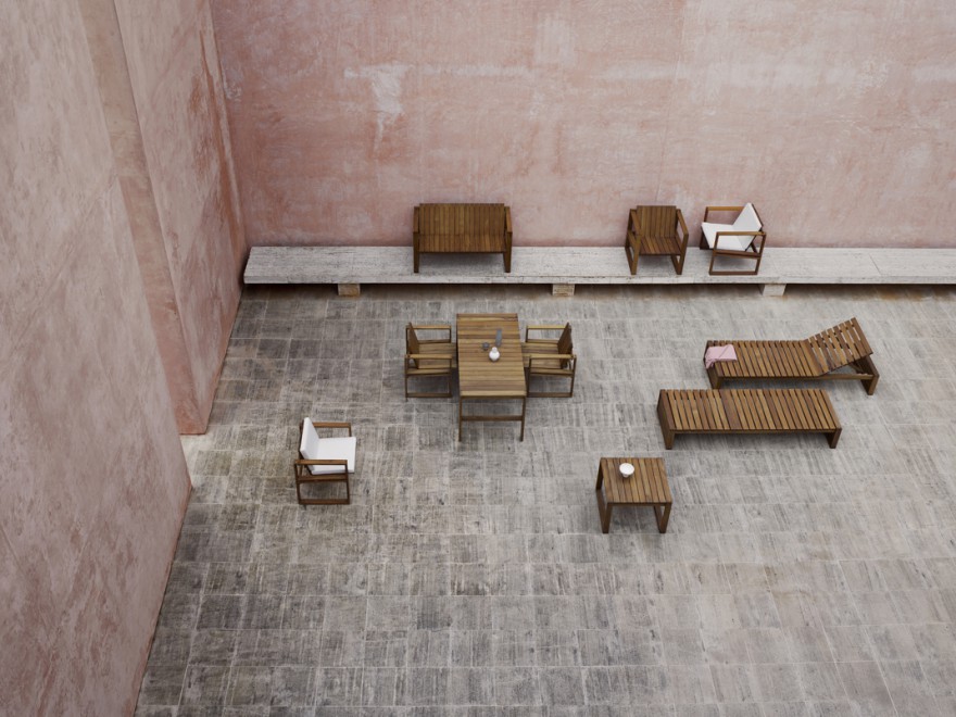 Architecturale outdoor meubelen in duurzame teak, design 1959 