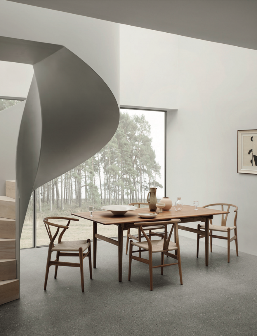  CH327 tafel en Wishbone in Teak