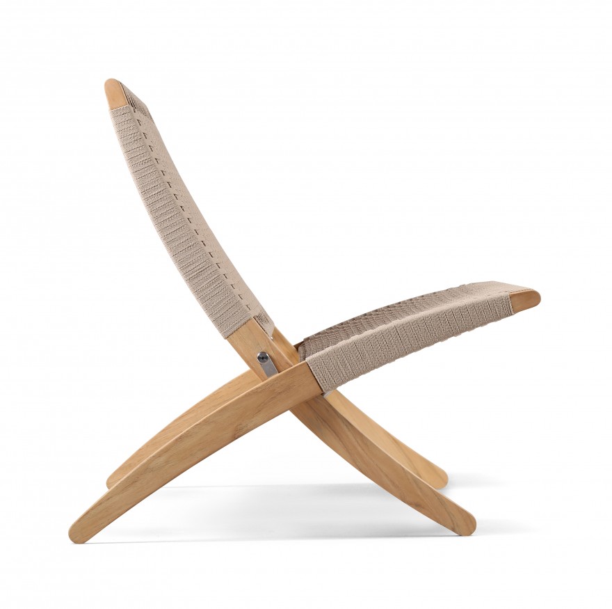 Zij aanzicht Sesame flatrope, Cuba chair, kleur sesame 