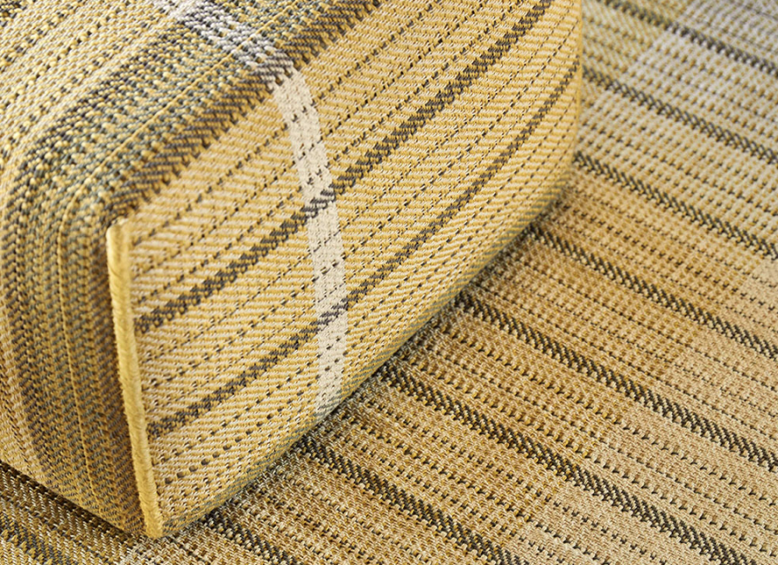 Poef Yellow linnen
