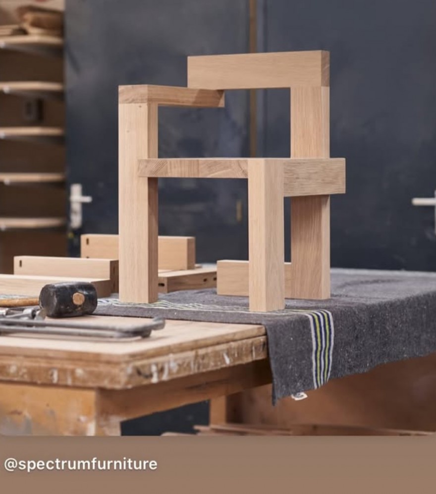 Iconische Steltman Chair, 1963 design, Gerrit Rietveld 