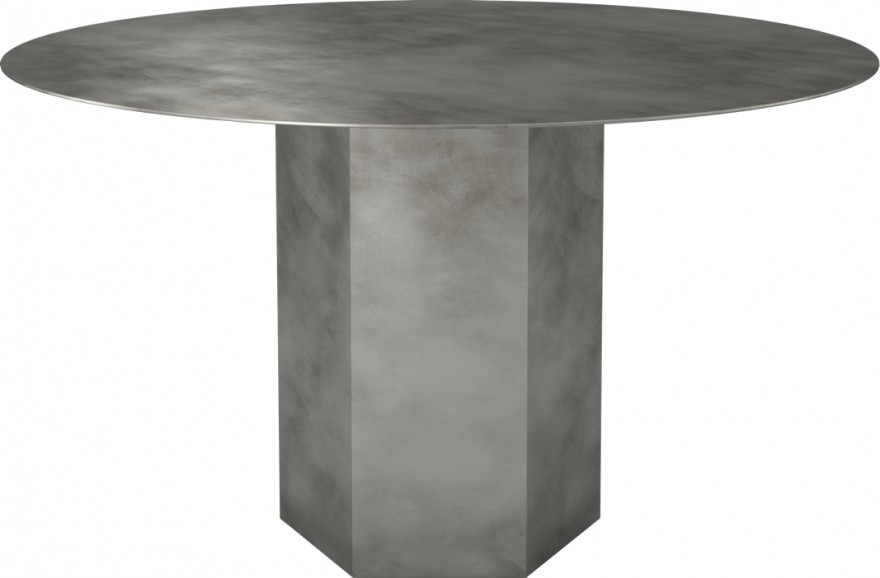 Epic stalen tafel in Misty Grey