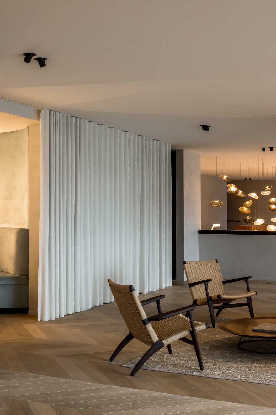Iconic CH25 chairs in hand-woven paper cord, a 1950 creation by Hans J Wegner 