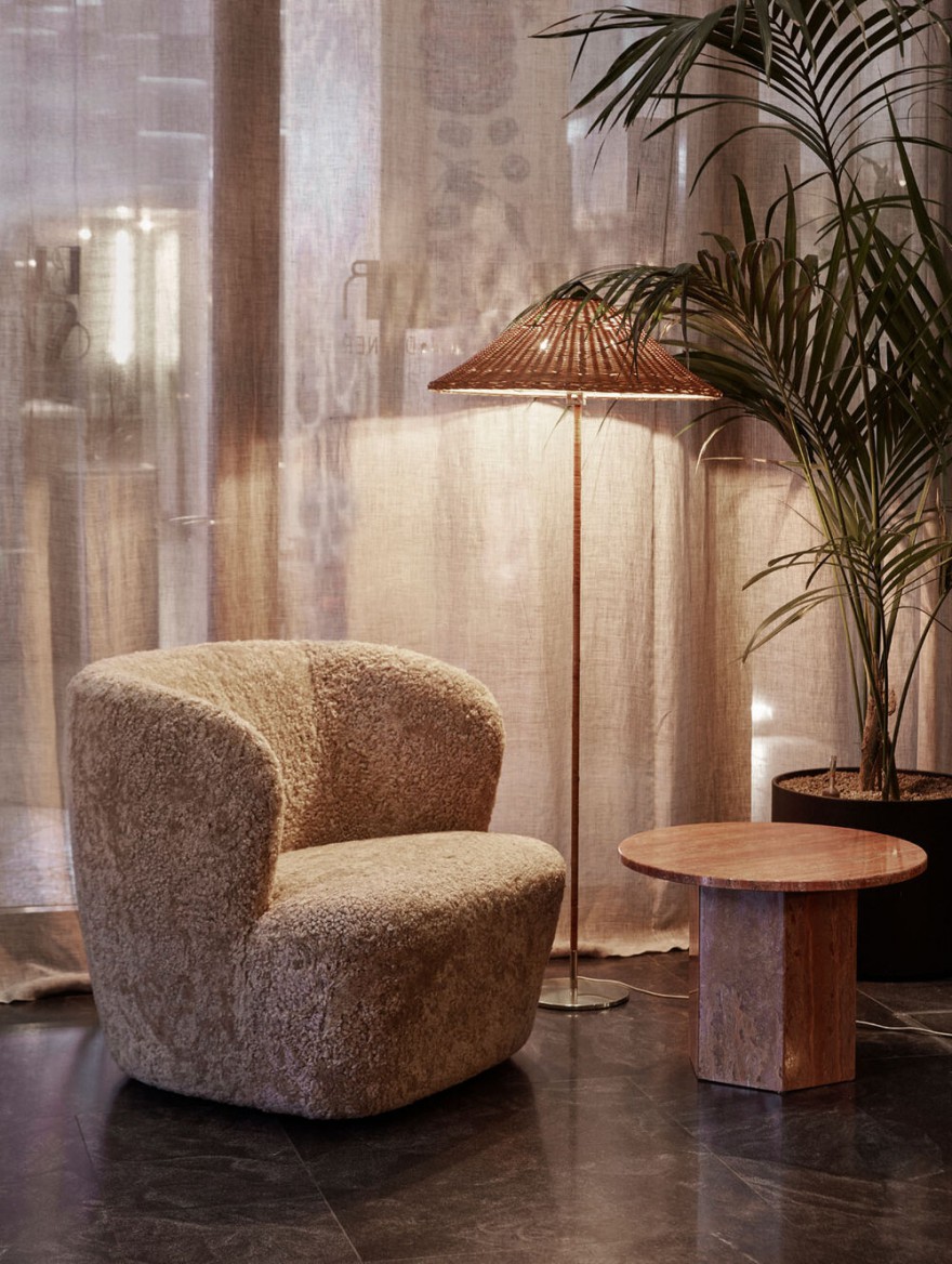 STAY Lounge 1-zit wijde versie in trendy sheepskin... 
