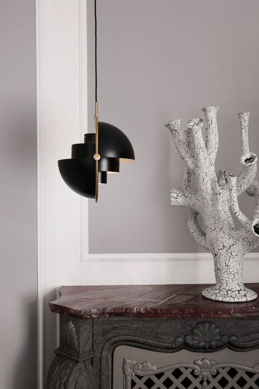 Multi-Lite pendant brass black 