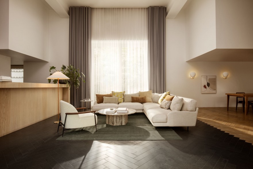 De SEJOUR lounge in combinatie met de FLANEUR sofa 