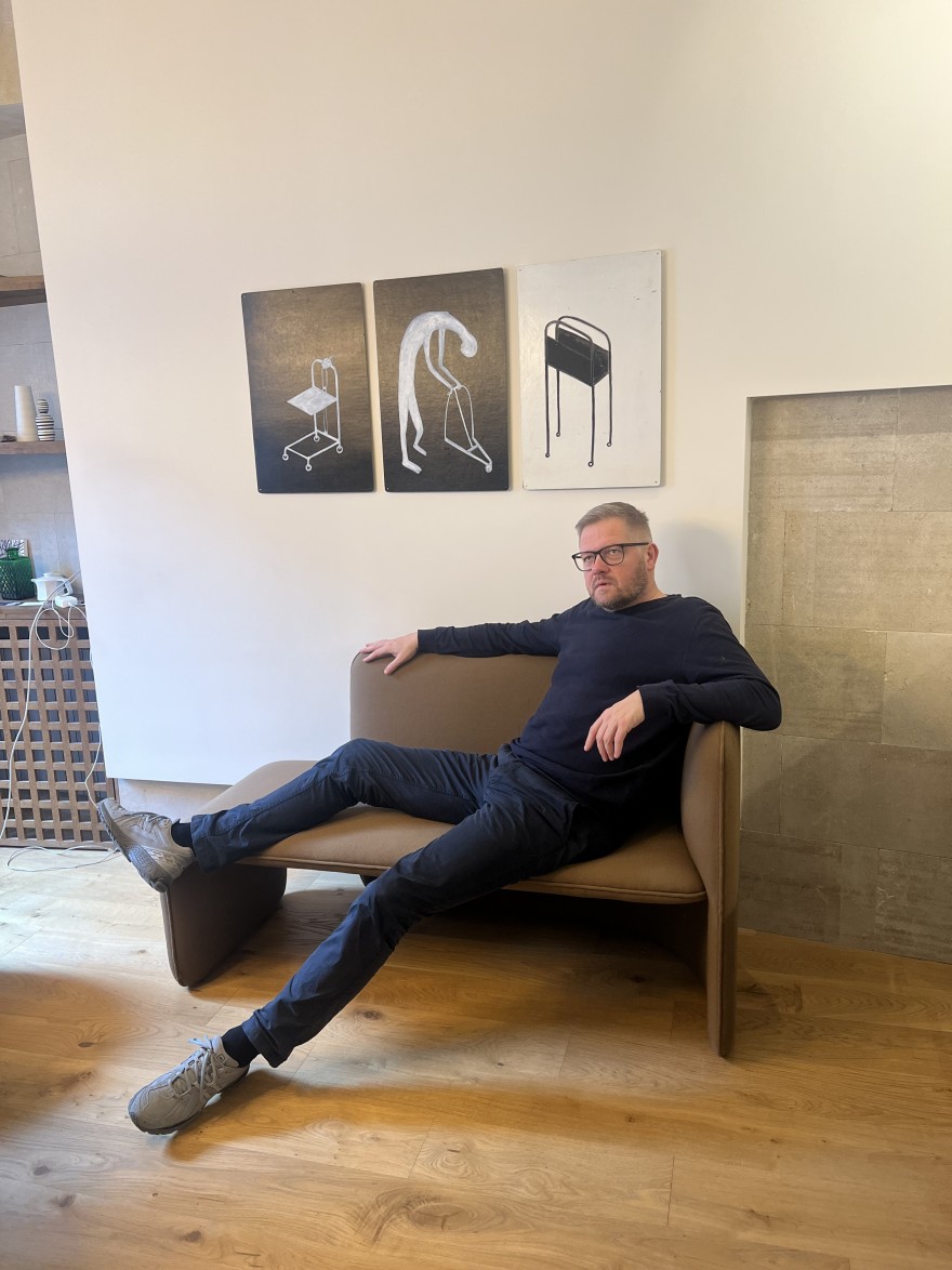 Try out of the Rest Bench, Sebastian Herkner design 