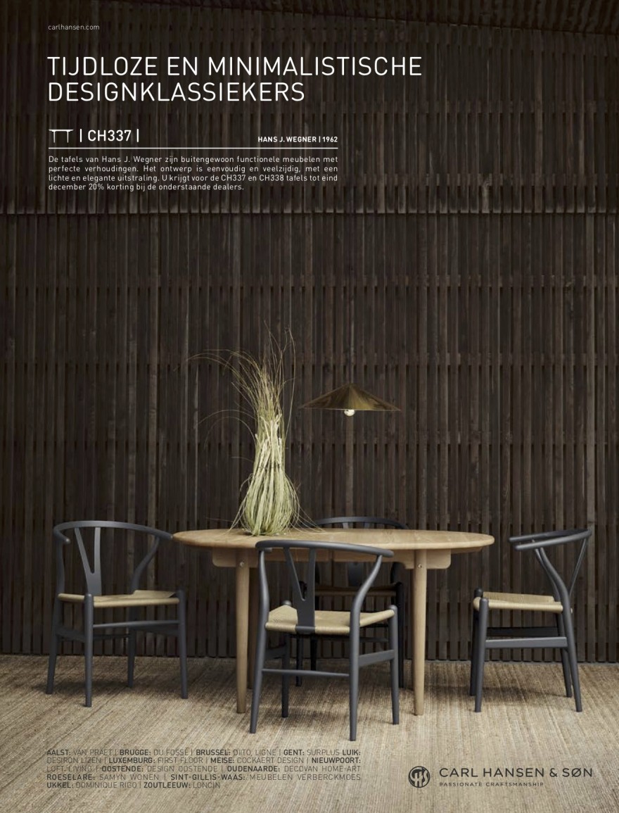 Advertentie tafelcampagne in Feeling Wonen, met lijst deelnemende partners 