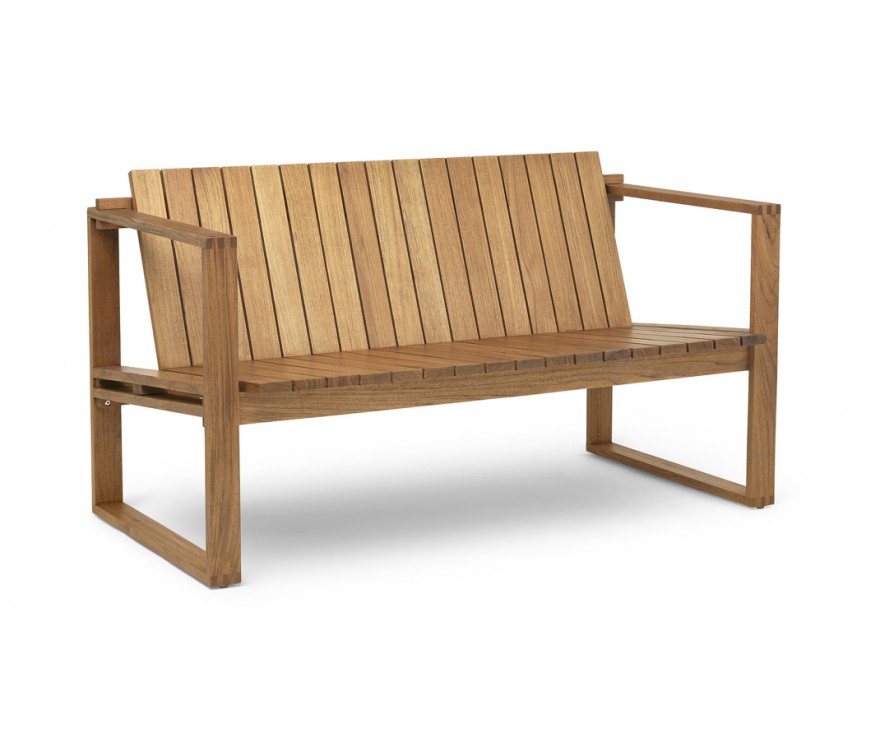 Massief houten zitbank in FSC- gertifieerde teak  