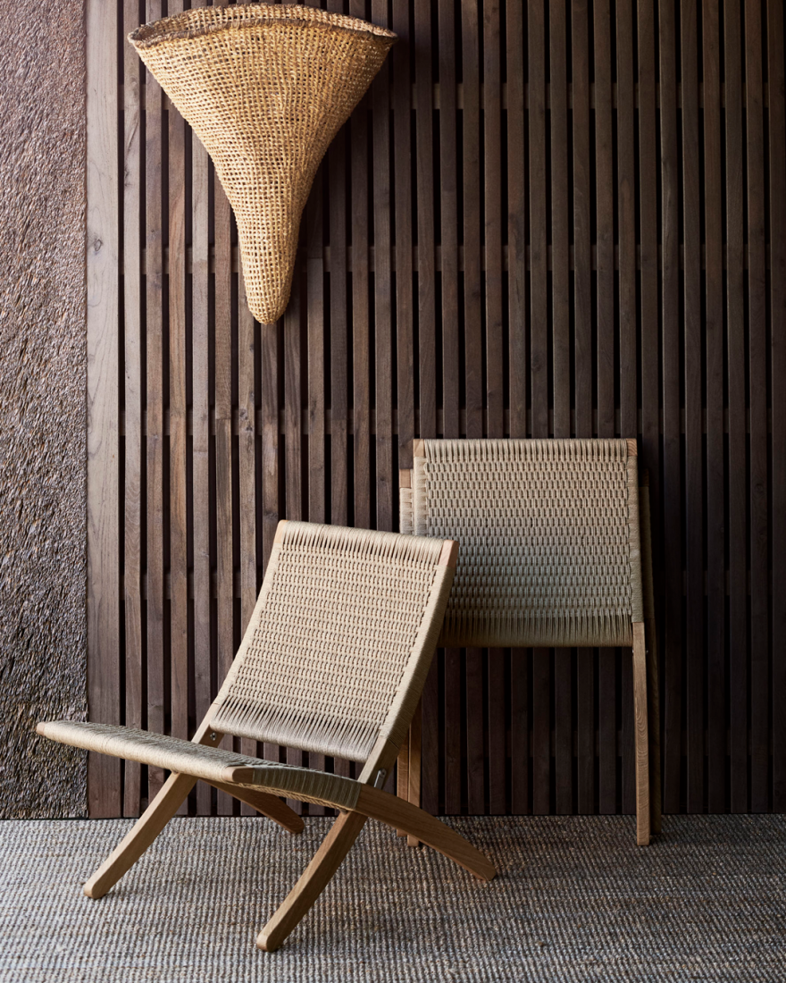 CUBA vouwstoel, handgeweven papierkoord. Carl Hansen & Son 