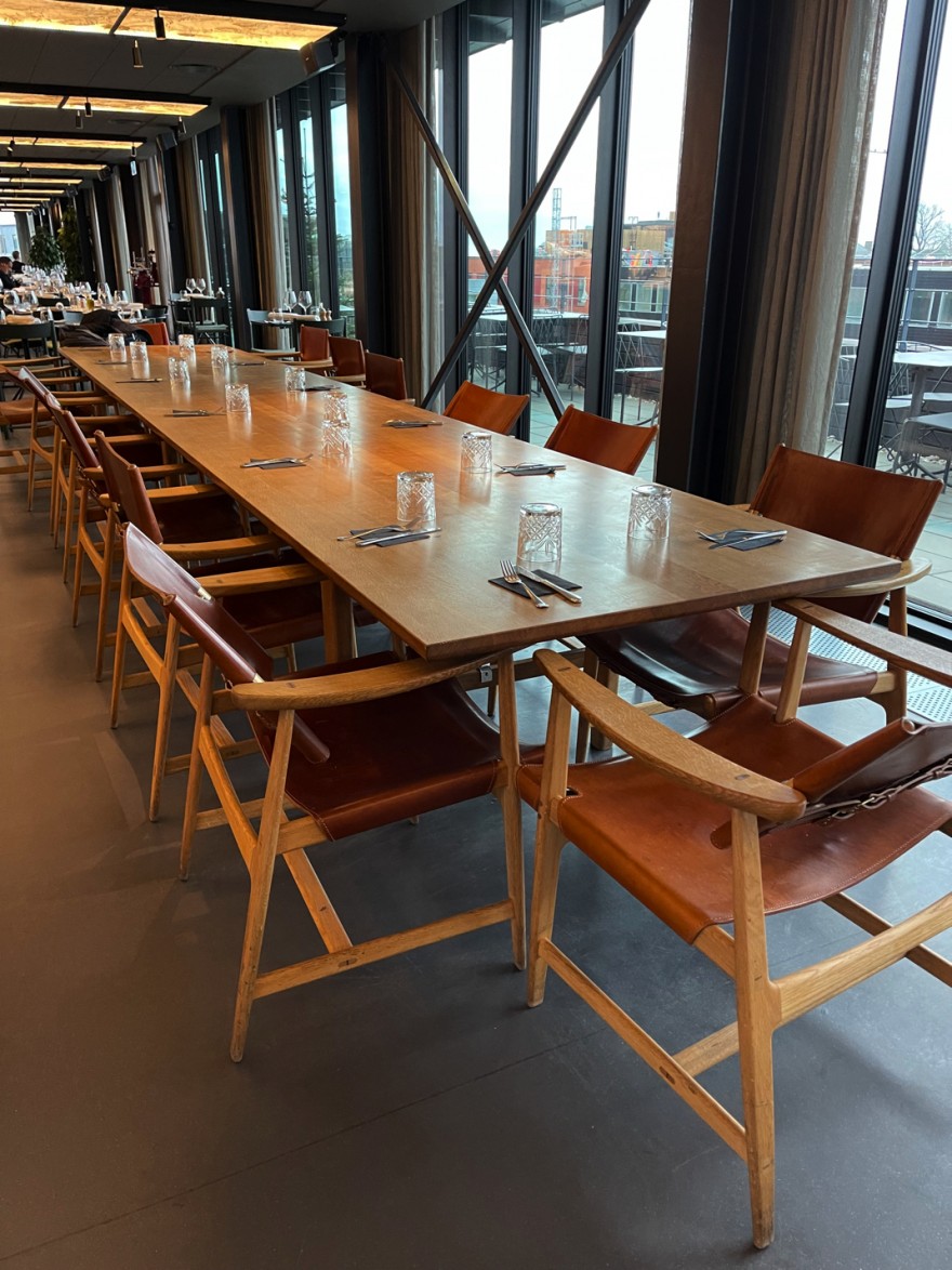 Huntsman chair in rooftop resto hotel Ottilia, Copenhagen 