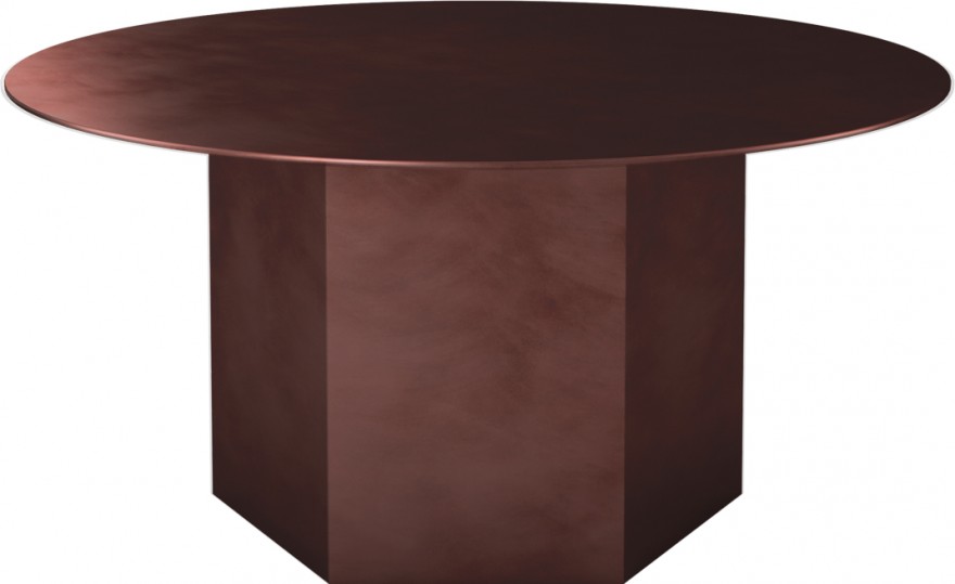 Epic stalen tafel in Earthy Red