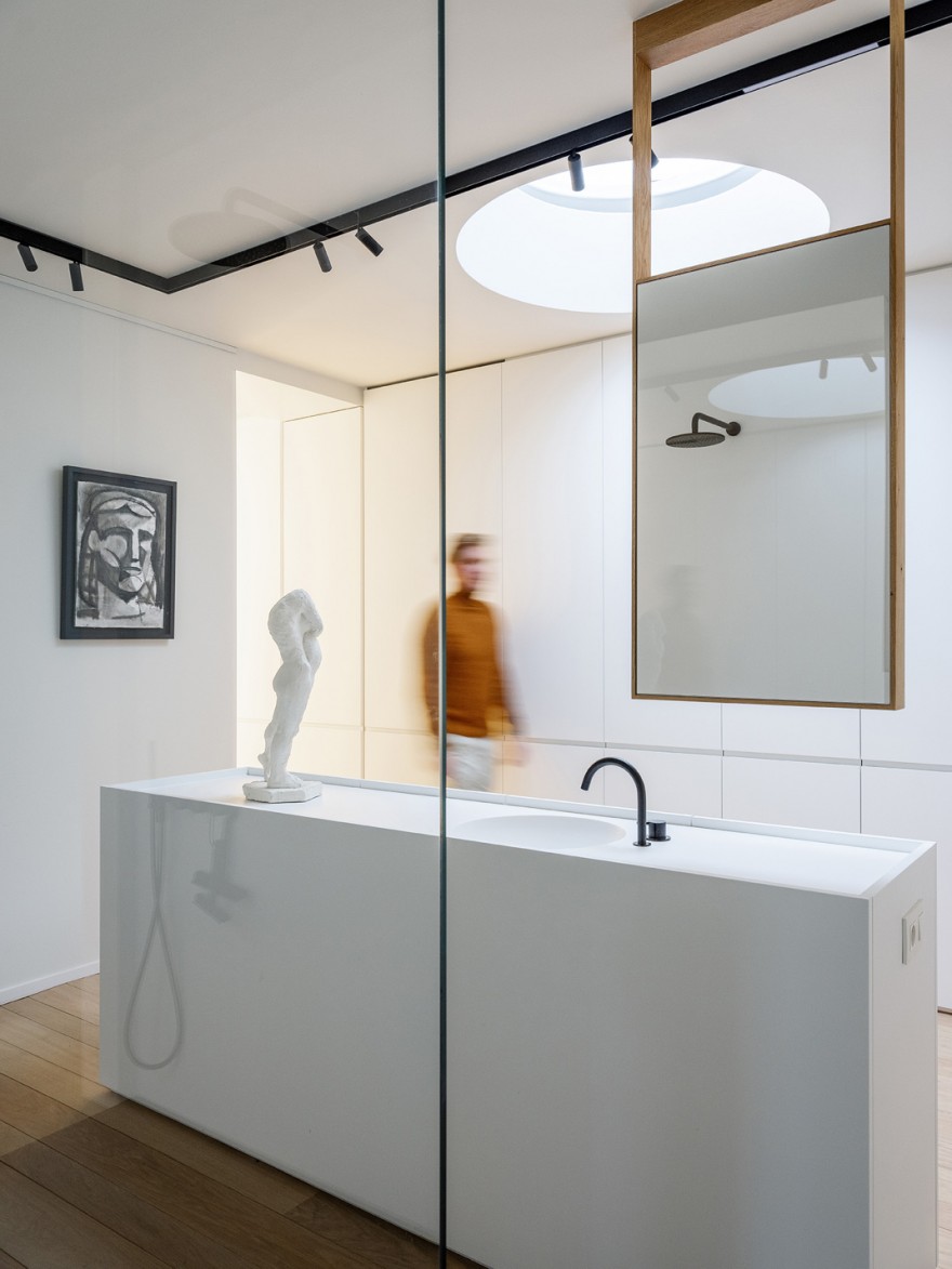 In beweging in de badkamer 