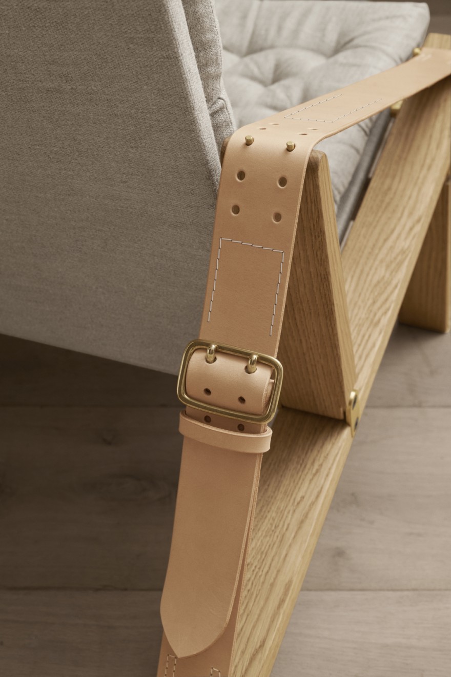 Detail straps in zadelleder 