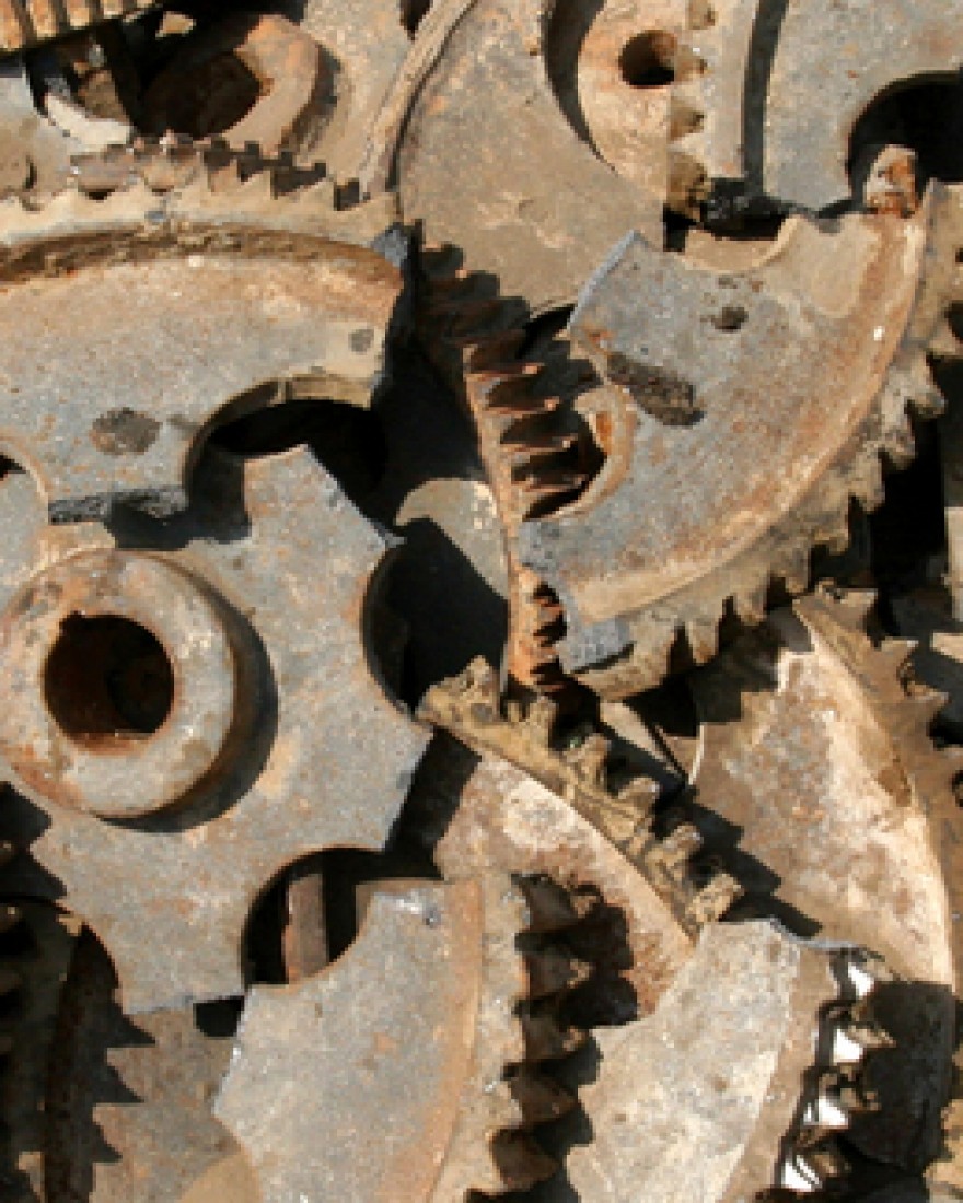 Aluminium afval dat gerecycleerd wordt 
